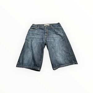 Levis 514 Slim Straight Denim Shorts Mens 36 Dark Wash Blue Cotton Jorts